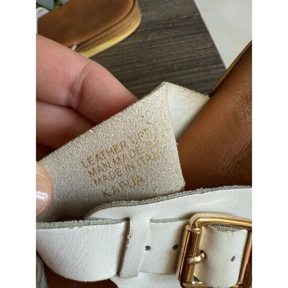 Women’s size 39 white flat sandals - Picture 6 of 8